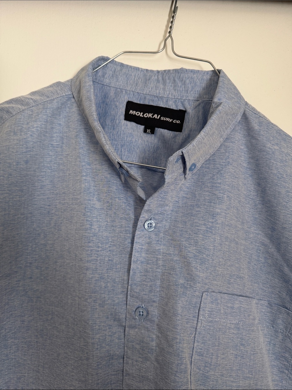Molokai Surf Co. Men's Chambray Button-Down Shirt - Bundle 2 shirts